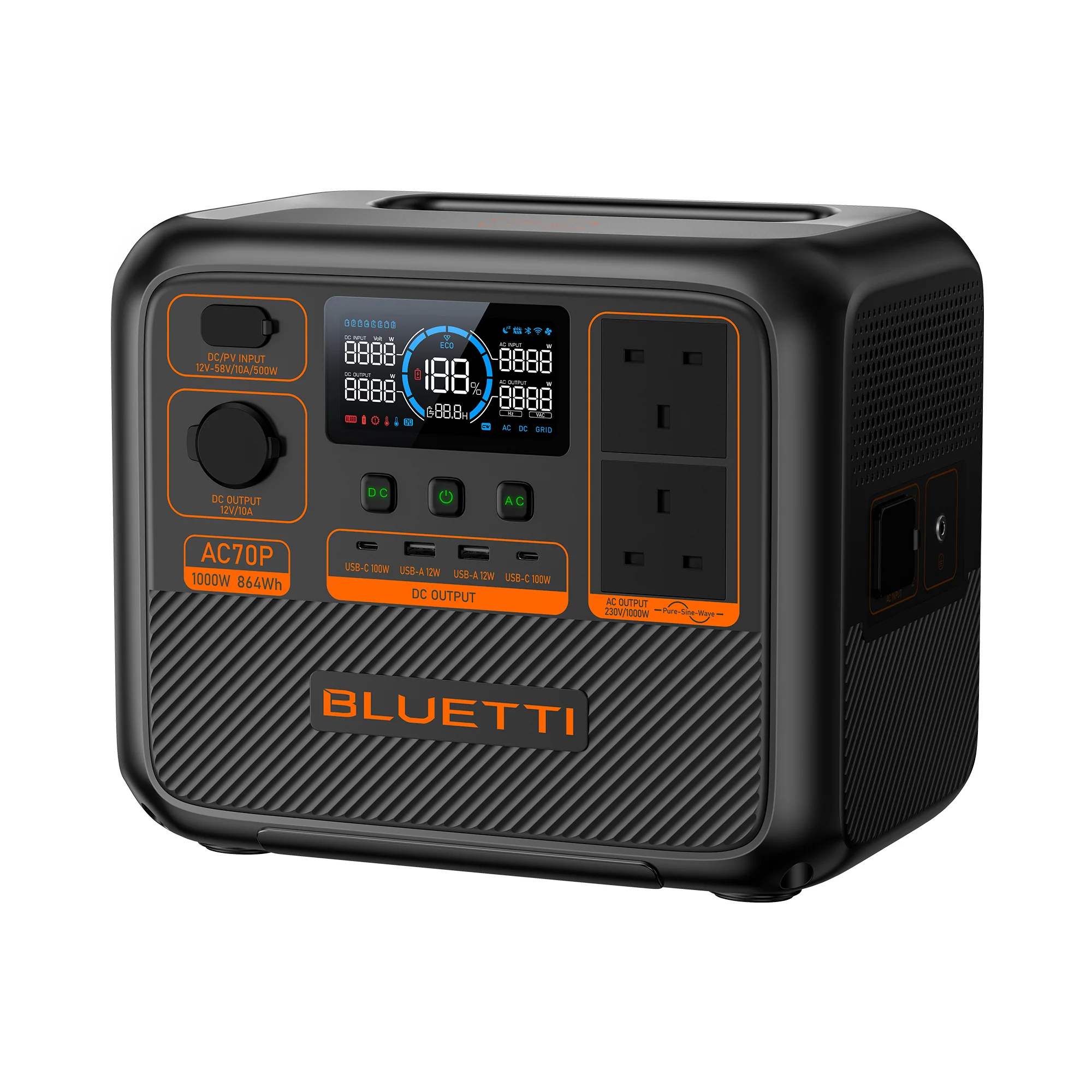BLUETTI AC70P Portable Power Station | 1,000W 864Wh - Image 6