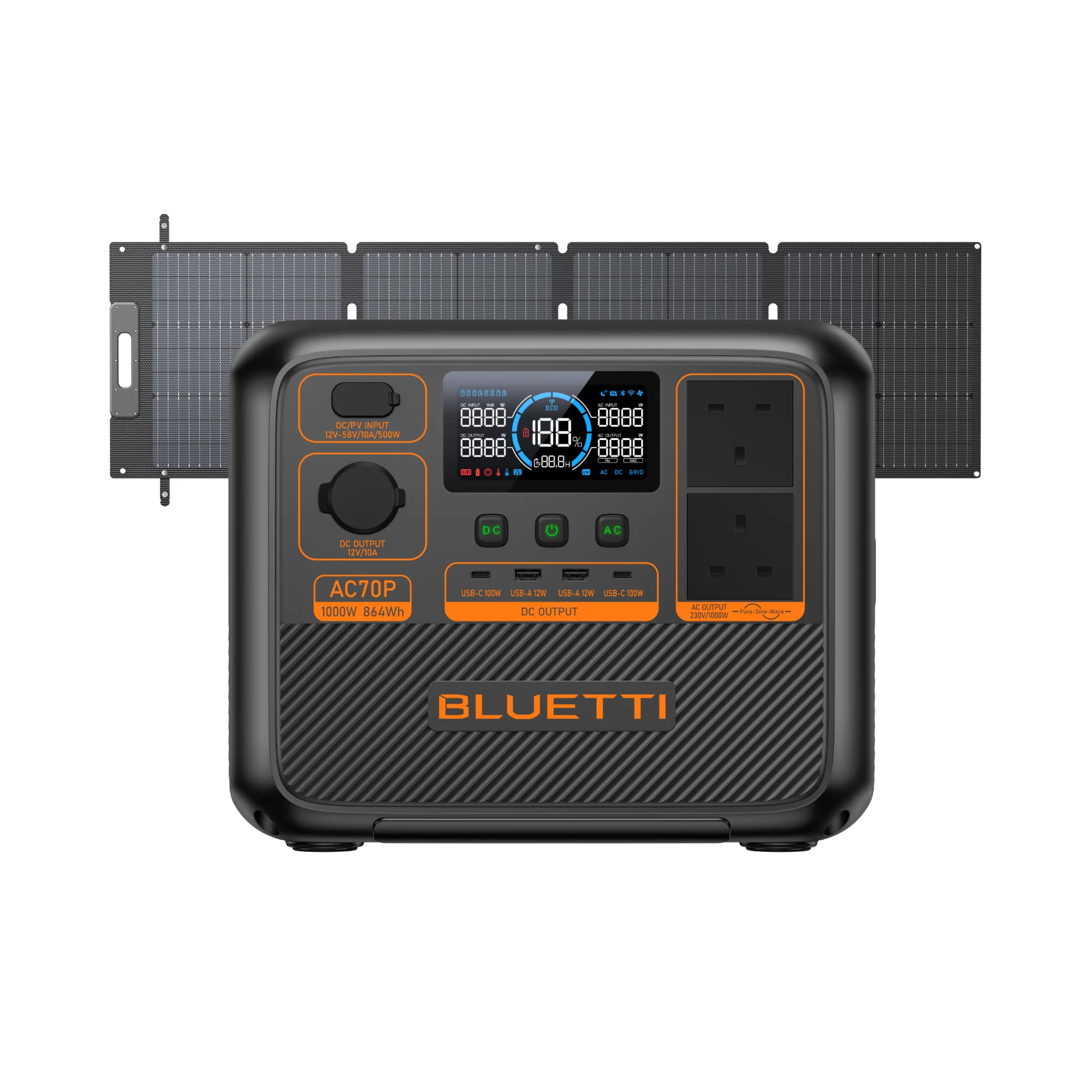 BLUETTI AC70P Portable Power Station | 1,000W 864Wh - Image 8