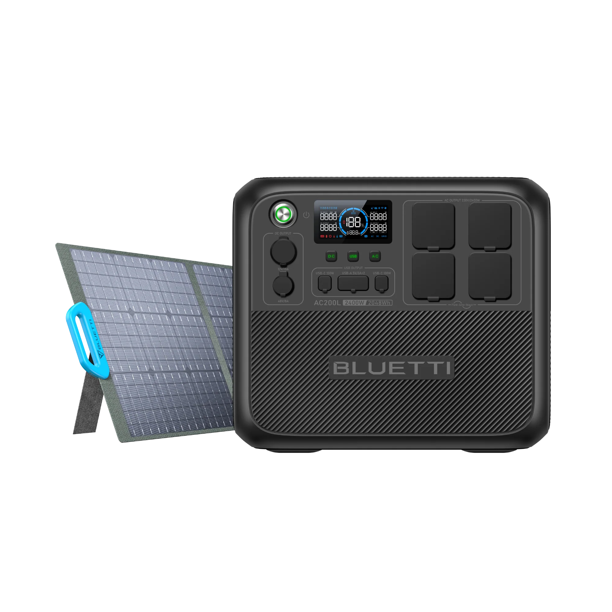 BLUETTI AC200L+PV200 Expandable Power Station | 2,400W 2,048Wh  200W Solar kit (Amazon) - Image 7