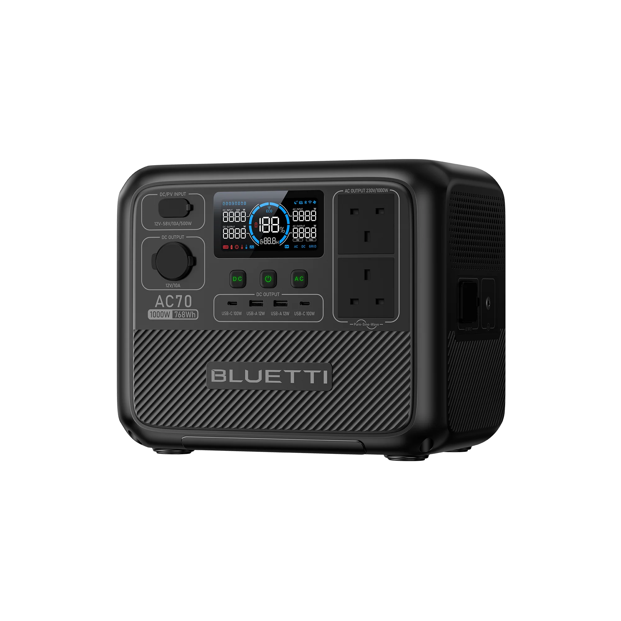 BLUETTI AC70 Portable Power Station | 1,000W 768Wh - Image 3
