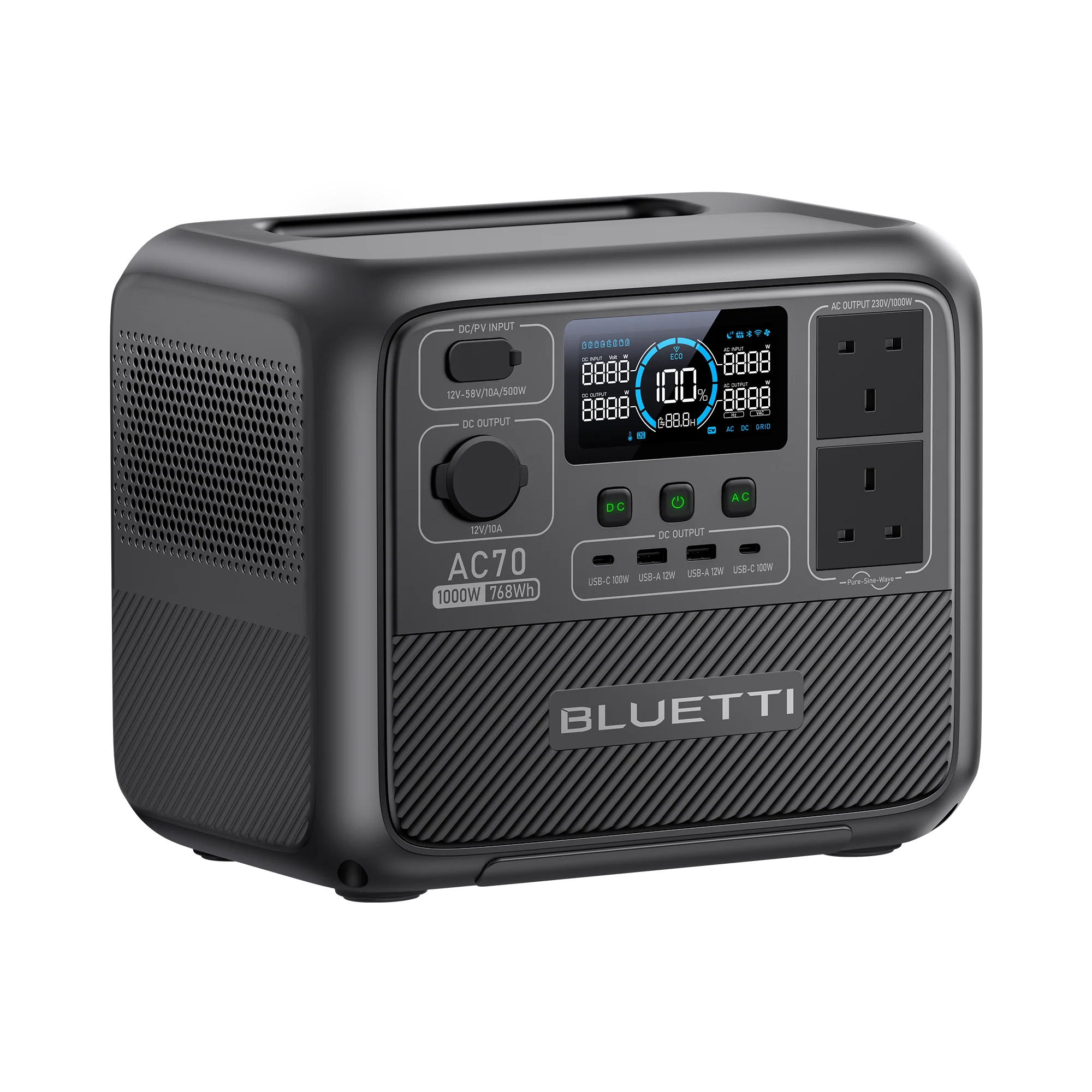 BLUETTI AC70 Portable Power Station | 1,000W 768Wh - Image 4