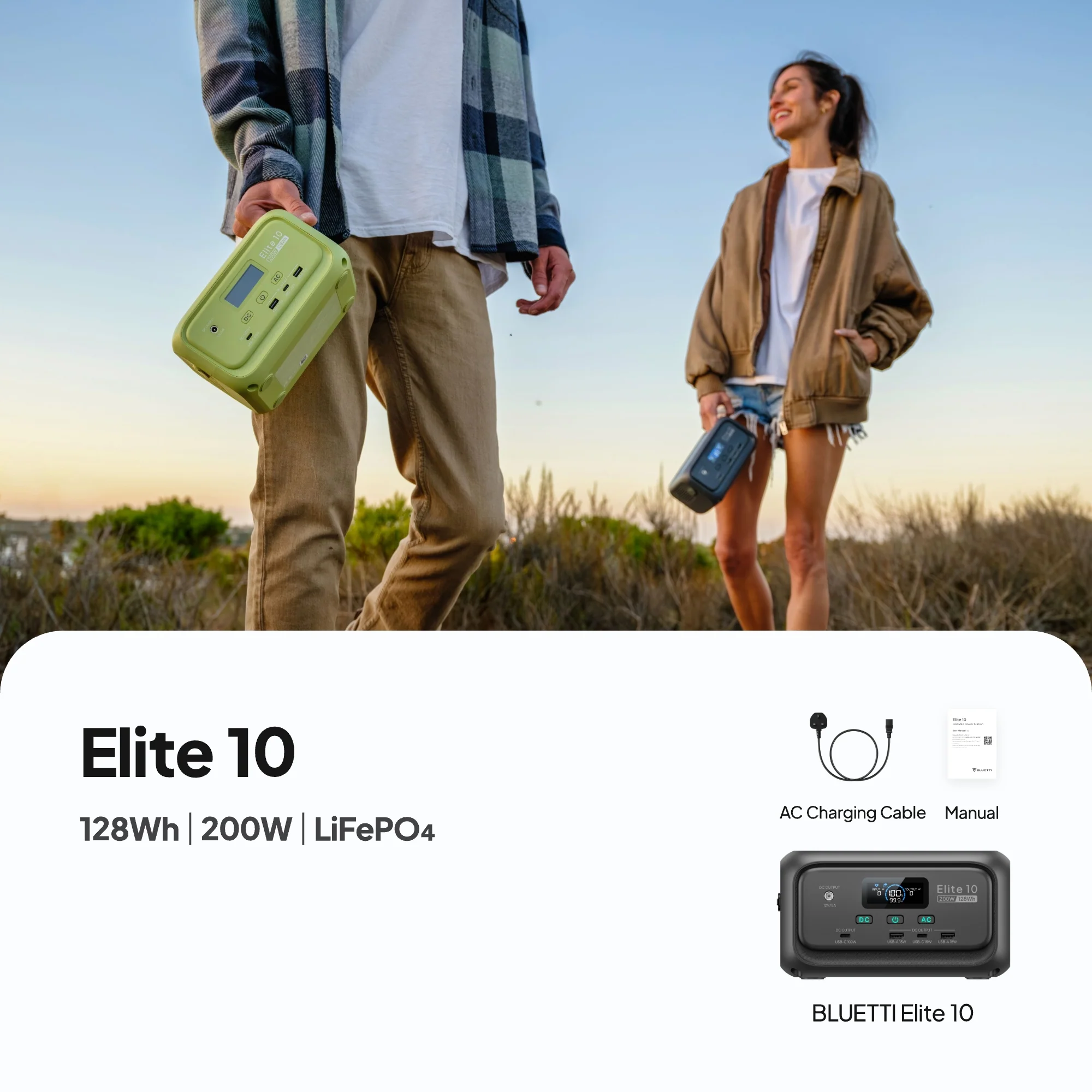 BLUETTI Elite 10 Portable Power Station | 200W 128Wh - Image 11