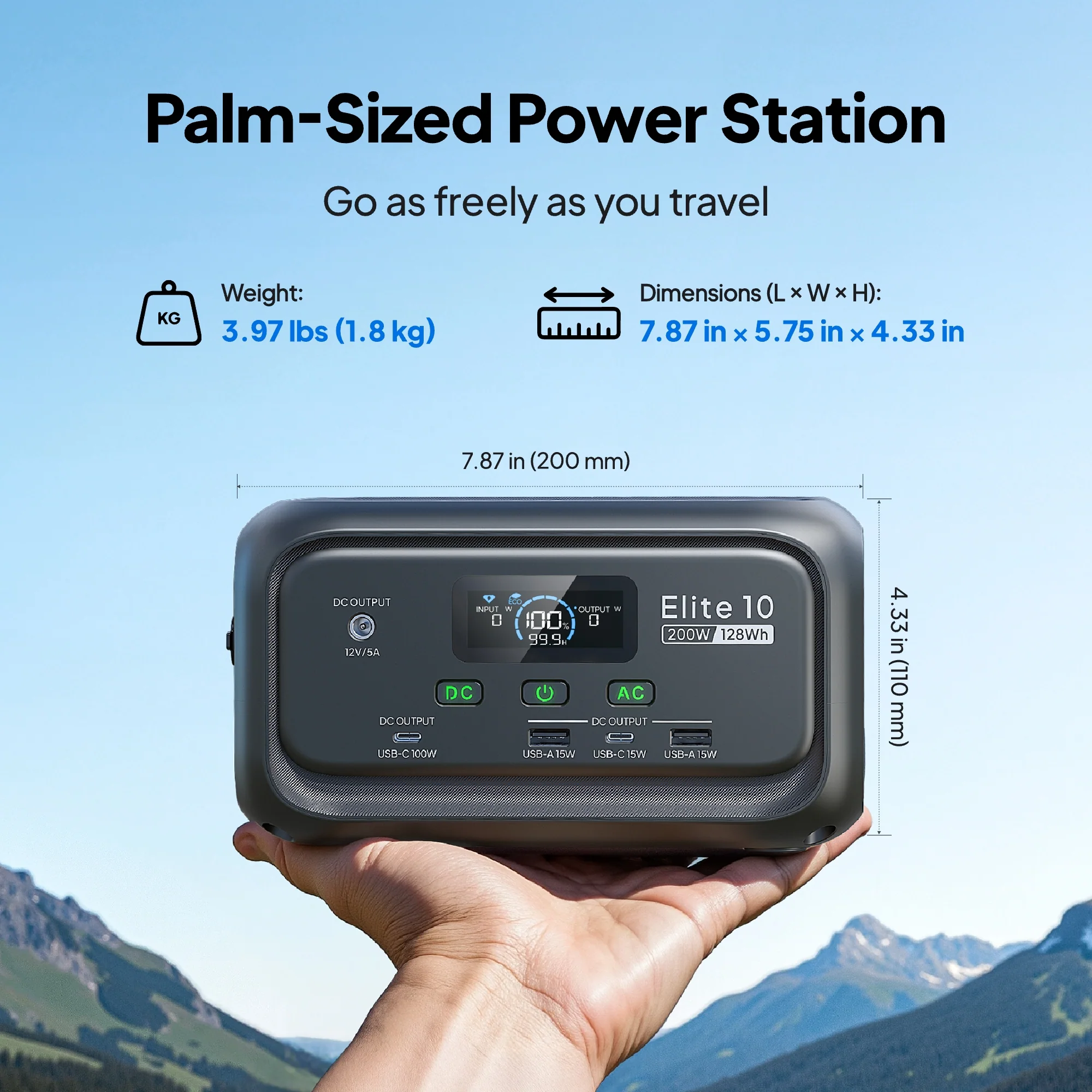 BLUETTI Elite 10 Portable Power Station | 200W 128Wh - Image 5