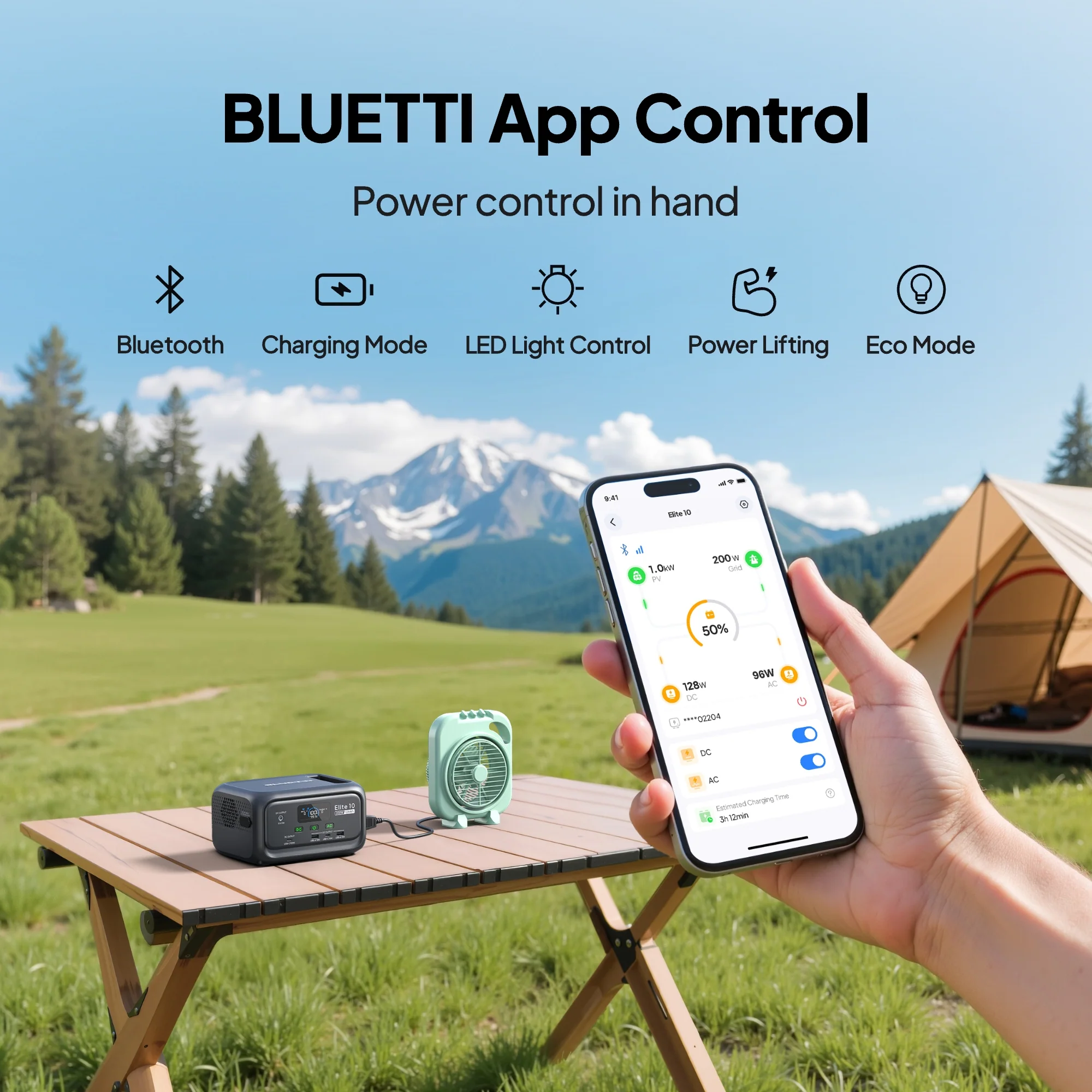 BLUETTI Elite 10 Portable Power Station | 200W 128Wh - Image 9
