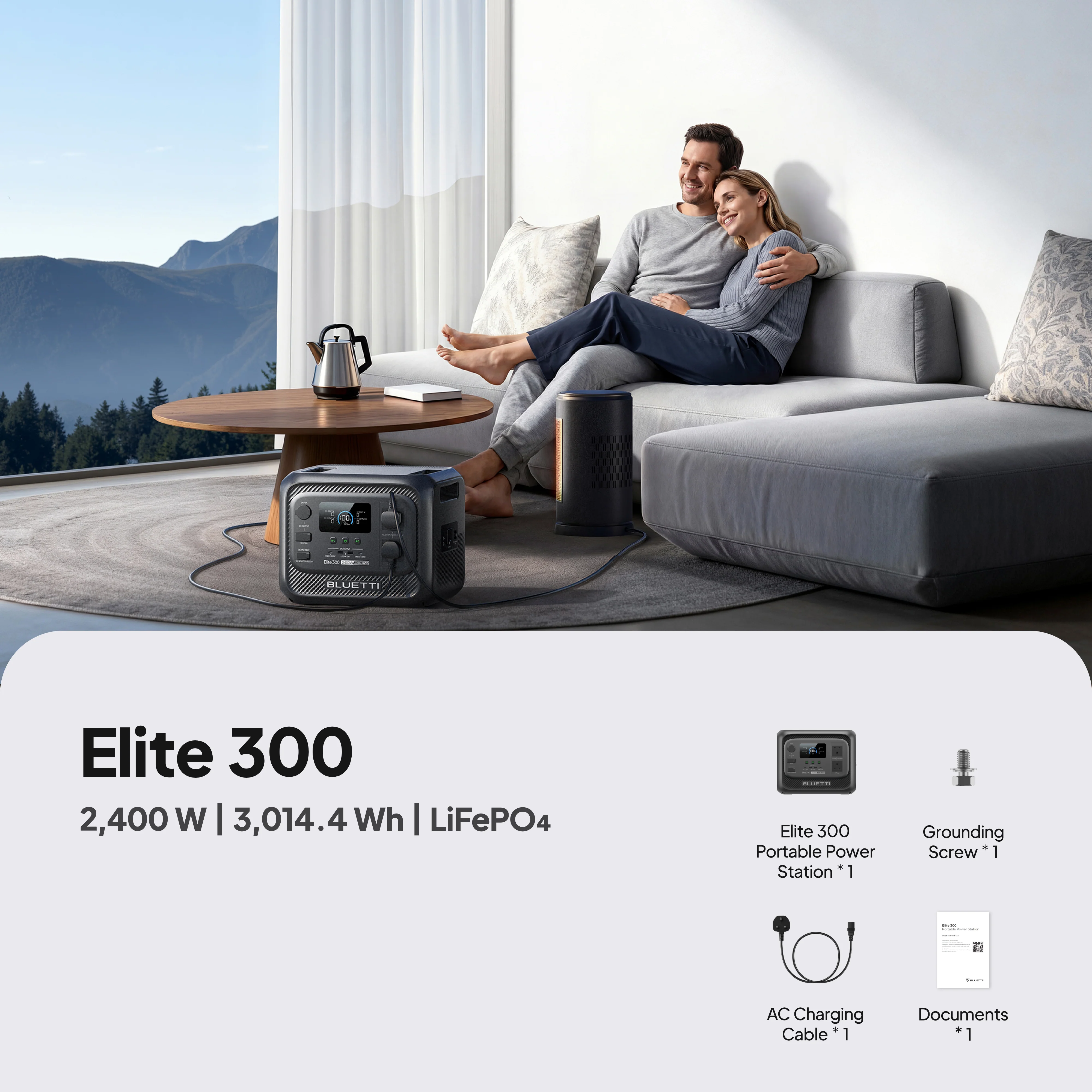 BLUETTI Elite 300 Portable Power Station | 2,400 W 3,014.4 Wh - Image 12